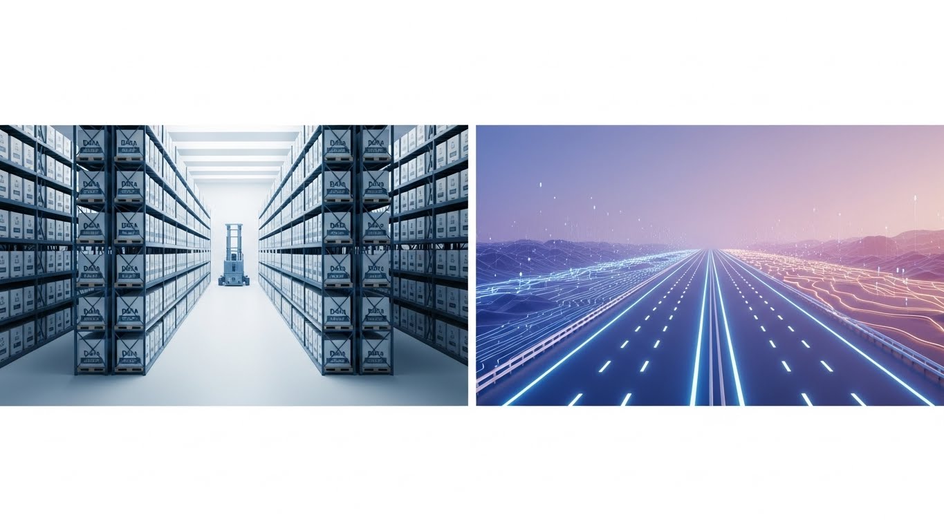 Disk alanı depolama kapasitesi ile trafik bant genişliği arasındaki farkı gösteren karşılaştırma