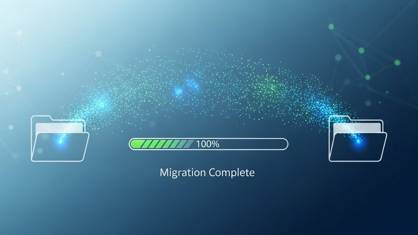 WordPress site taşıma eklentisi ile veri transferi ve yükleme ekranı illüstrasyonu