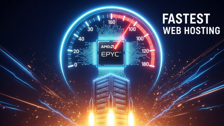 En hızlı hosting arayanlar için amd epyc işlemcili yüksek performanslı sunucu teknolojisi görseli