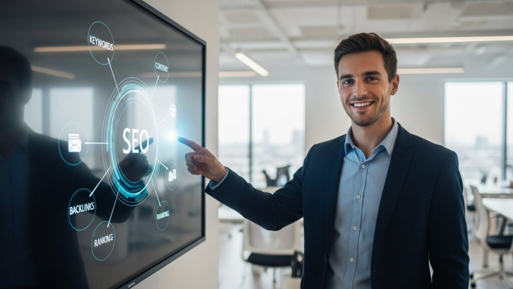 SEO nedir nasıl yapılır. SEO optimizasyon hizmetleri sayesinde Google sıralamalarında yükselen bir web sitesini gösteren analiz ekranı