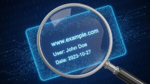 Whois nedir ve domain kime ait sorgulama işlemi nasıl yapılır konseptli 3d görsel