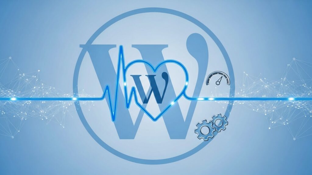 WordPress Heartbeat API isteğini temsil eden teknik nabız çizgisi illüstrasyonu.