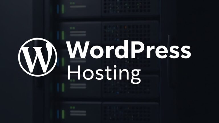 WordPress hosting nedir sorusunu anlatan yüksek performanslı ve optimize edilmiş sunucu motoru görseli