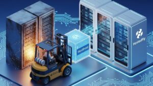 WordPress site taşıma işlemi, hosting değiştirme ve veri transferi konseptli 3d görsel